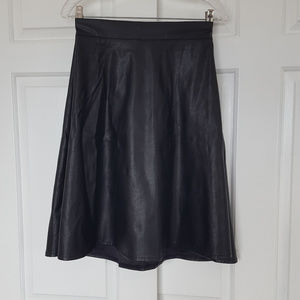 Sexy black pleather skirt